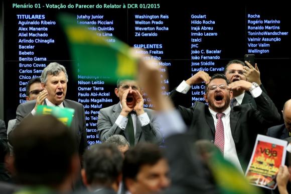 Cámara de Diputados de Brasil, aprueba el juicio político de la presidenta (Foto Agencia Brasil)