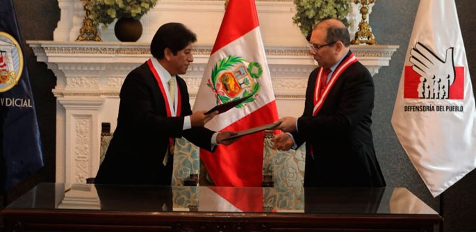 Poder Judicial y Defensoría del Pueblo de Perú firman convenio para ...